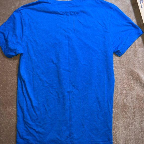 Free State Adult Medium Brooklyn New York Blue Short Sleeve Travel Shirt (Z) - Picture 5 of 5